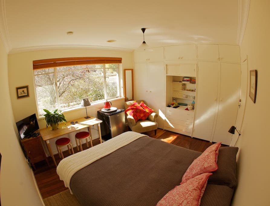 North-facing bedroom