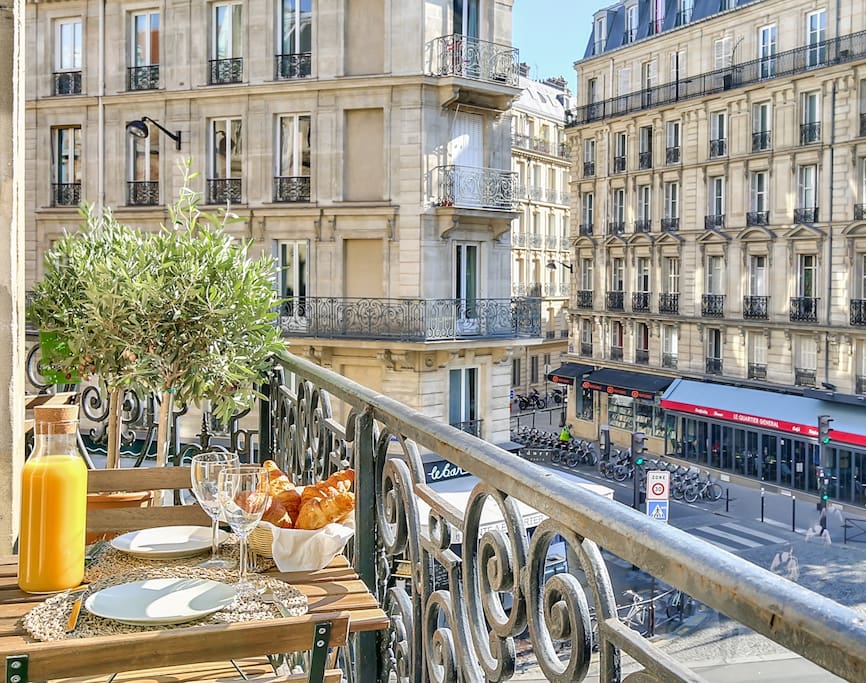 Romantic breakfast for 2 on the balcony
