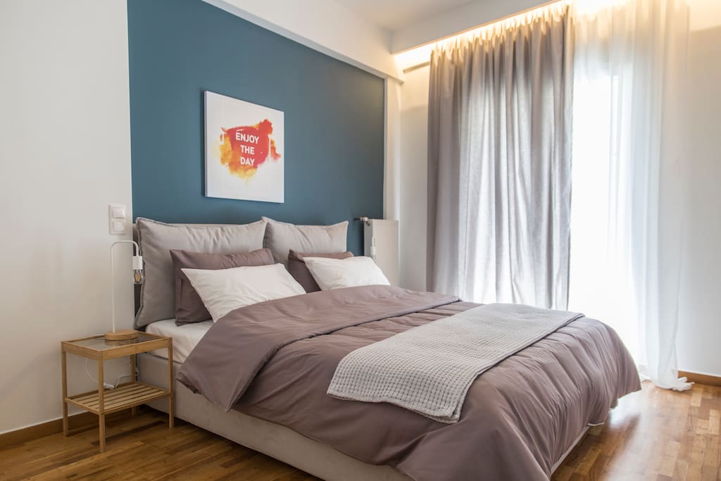 Double bedroom bathed with light