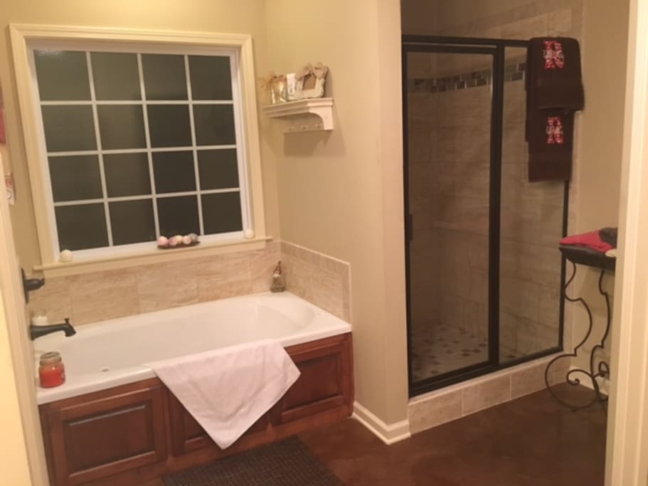Master bath with stand up shower