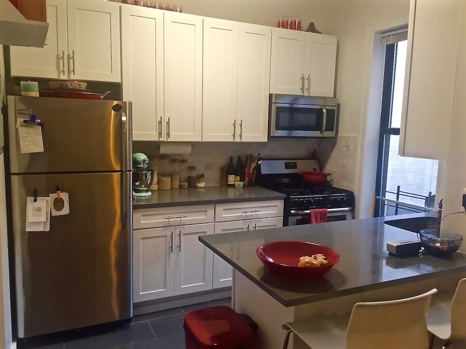 Lots of counter space! Plus everything you might need to make delicious meals.