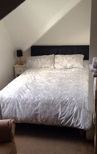 Double on-suite room in a city centre apartment.
