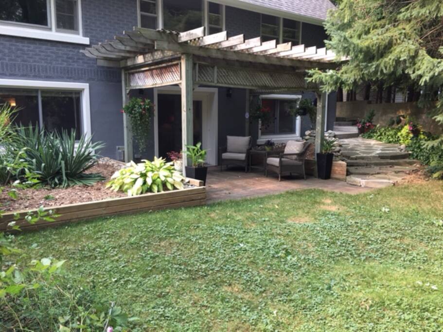 View of entrance and patio