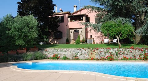 Farmhouse with three apartments and swimming pool.