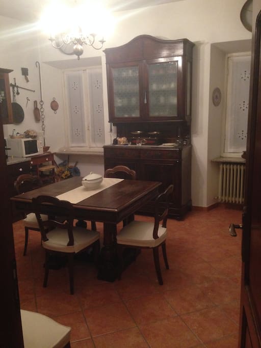 La cucina/sala da pranzo