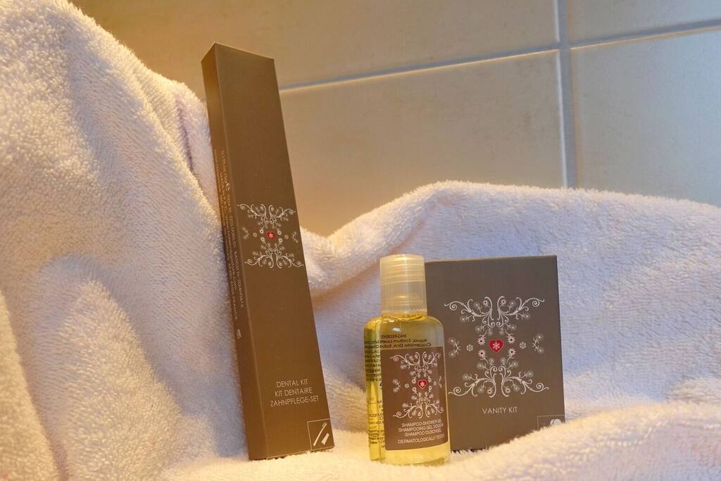 A votre disposition, les produits de toilette!