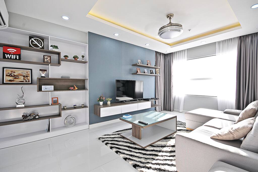 The living room.