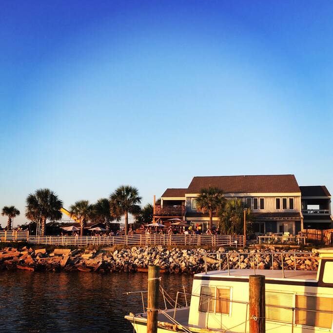 View from the private dock