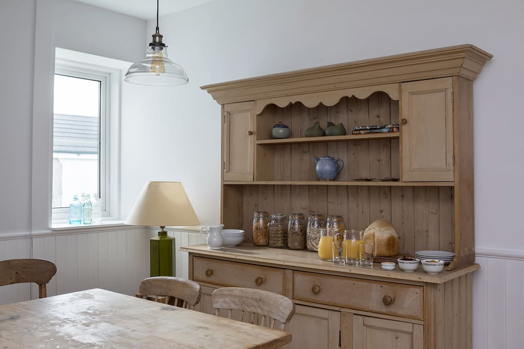 Shared dining room with self serve continental style breakfast