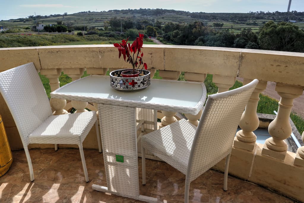 Balcony with excellent views, from the living area