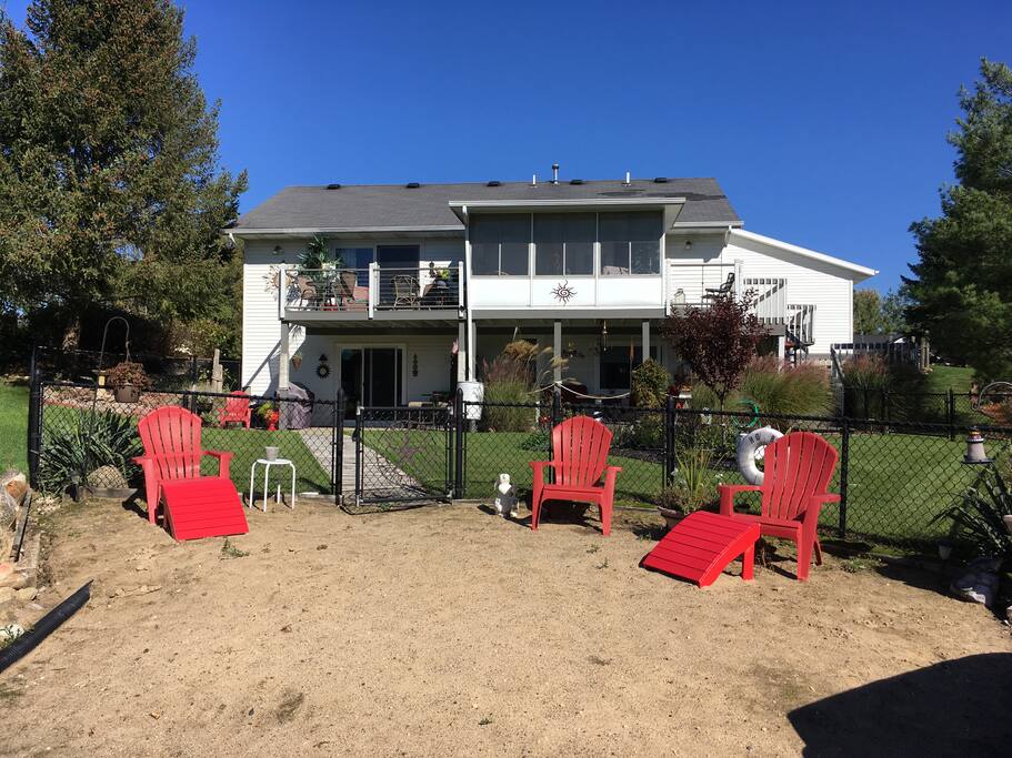 Private beach and patio