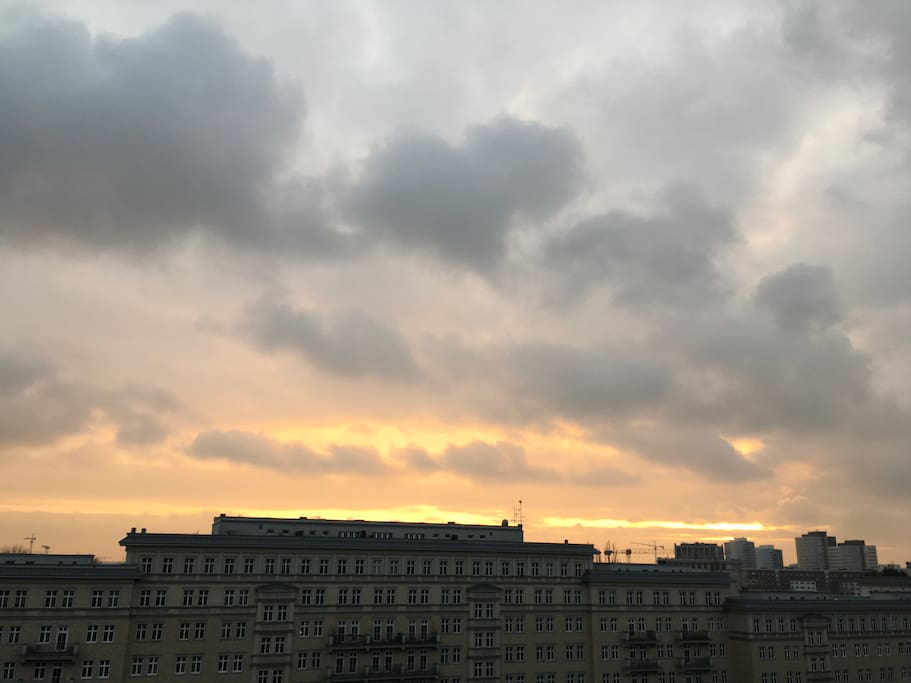 amazing sunset from the huge balcony