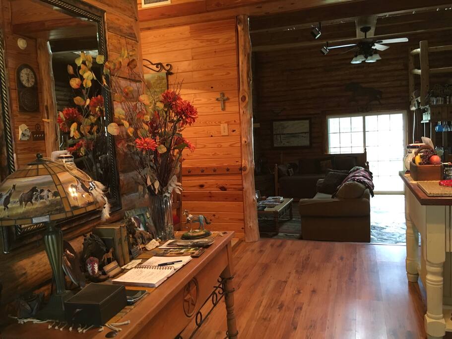 Entrance from porch.