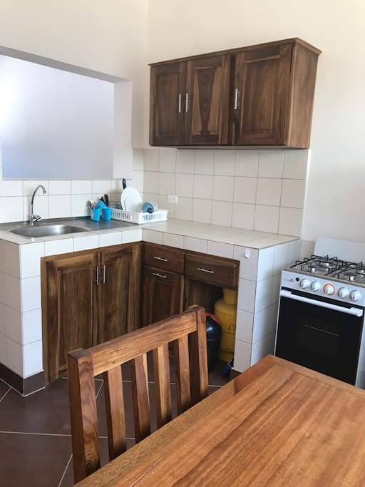 Full equipped kitchen.