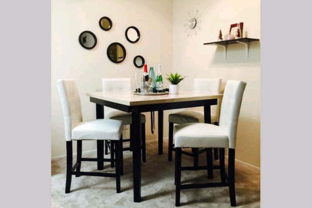 Marble top highcounter dining table