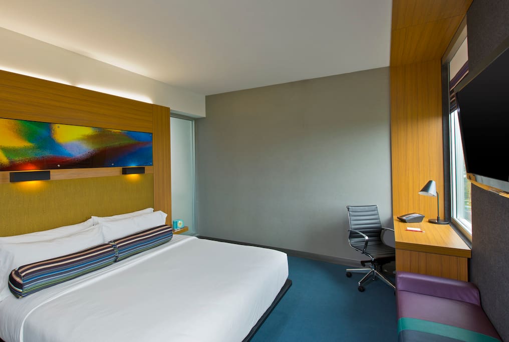 Room with one king size bed