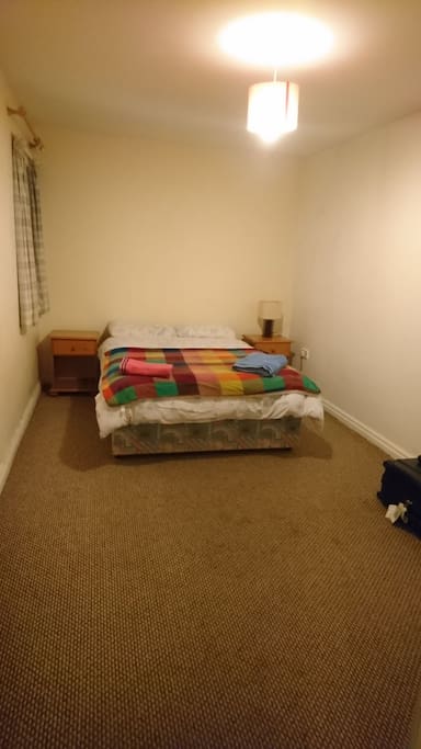 Super huge double room. an inflatable bed is available upon an early request (free for 3 ppl, for a fee for 2 ppl)