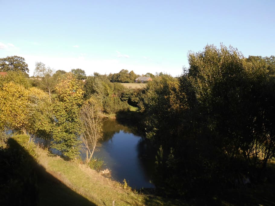 Blick aud den kleinen See von der OG FeWo