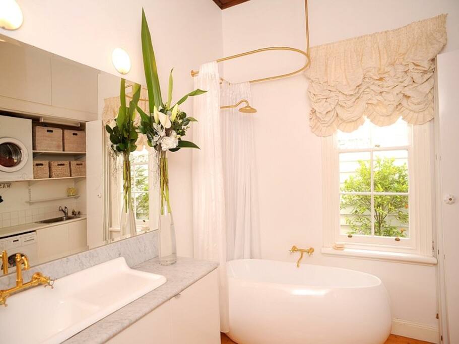 Main Bathroom full of old world charm and ellegance
