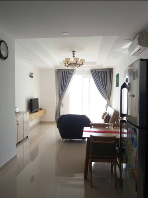 Nice set up for living room and kitchen