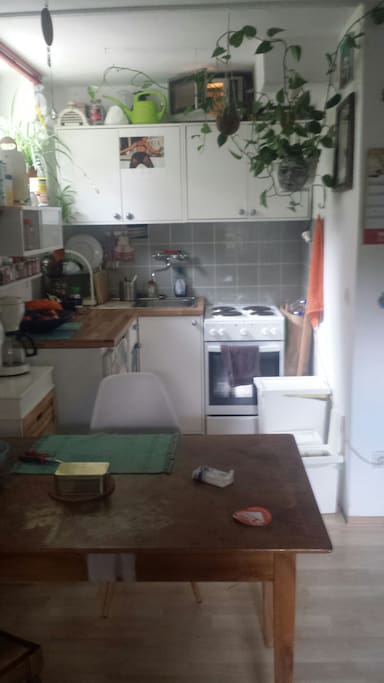 Küche inkl allem was man zu kochen braucht. alles was da ist darf auch benutzt werden (Kaffee etc.)
