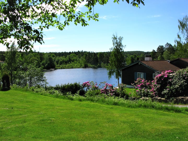 Cosy house by lakeside in beautiful nature
