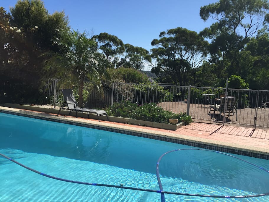 Use of solar heated pool