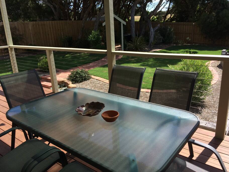 Deck area.
