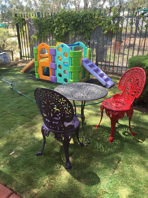 Private secluded fenced own outdoor area