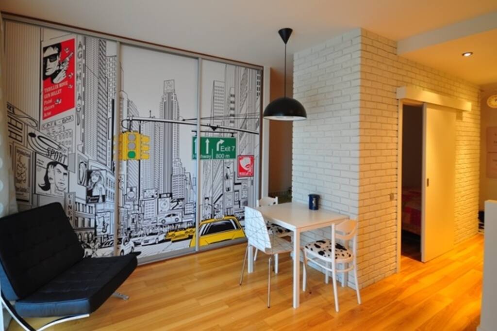 Dining area and spacious closet
