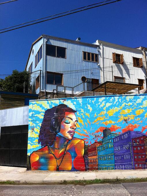 The house during the day from Avenida Alemania.
