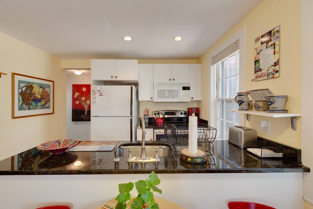 Our open kitchen has all you need.