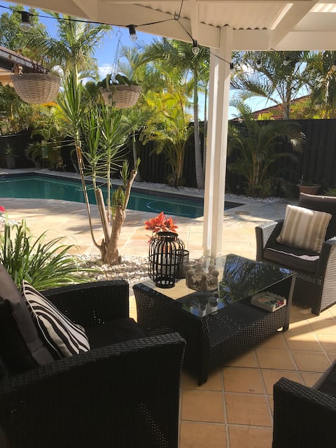 Robina home with a pool and close to transport