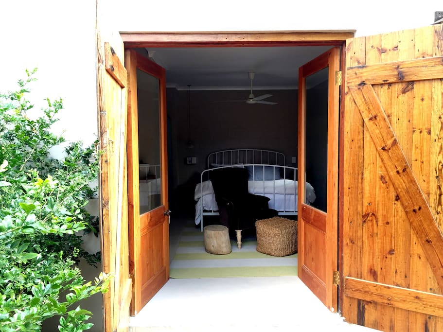 Main entrance to the cottage... Beautiful views back into the garden and private courtyard.