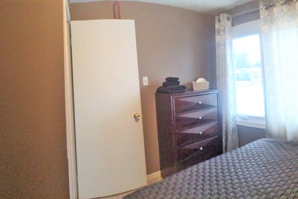 Your room is bright, spacious and clean. New bed Nov/2016