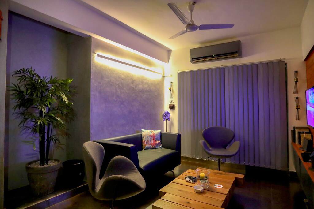 Living room nite view