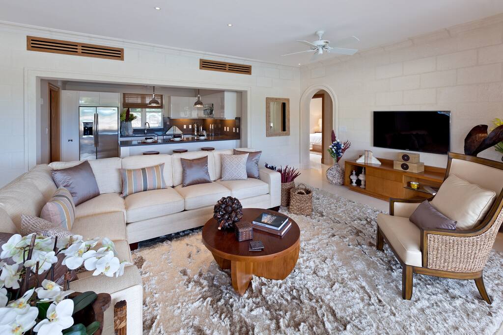 Spacious living area with luxurious furnishings