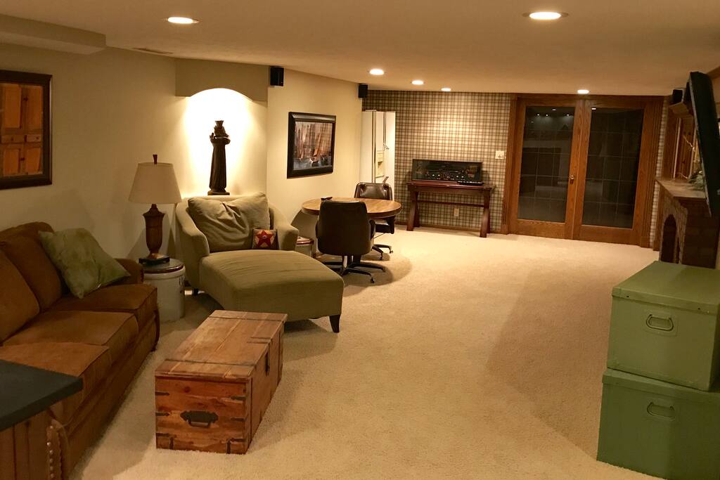 Downstairs living space.