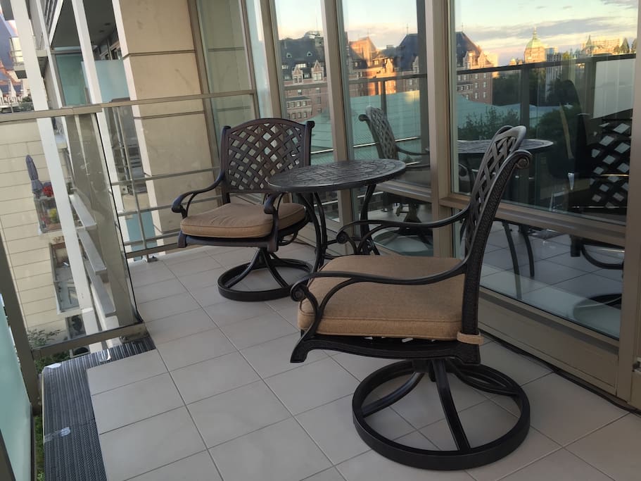 Enjoy your morning coffee with some fresh air and breathtaking views.