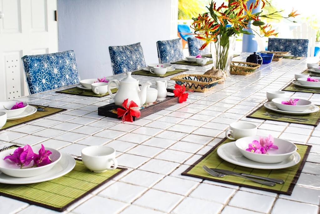 Large outdoor covered dining