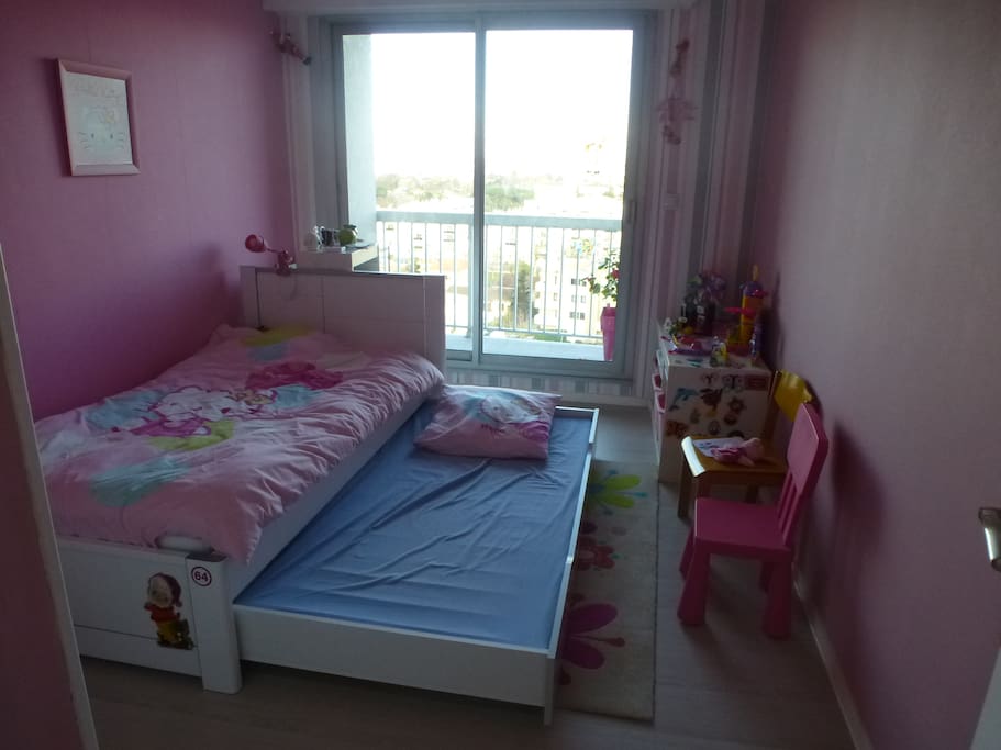 La chambre des enfants avec sa terrasse