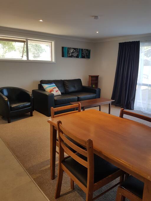 Leather Sofabed and Chairs