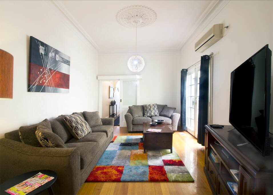 Lounge Room- warmed up with the natural sunlight beaming through