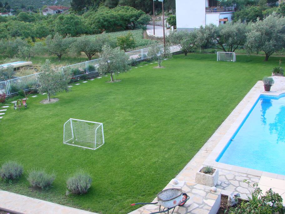Garden and Football playground
