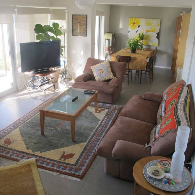 Colourful and light filled living space