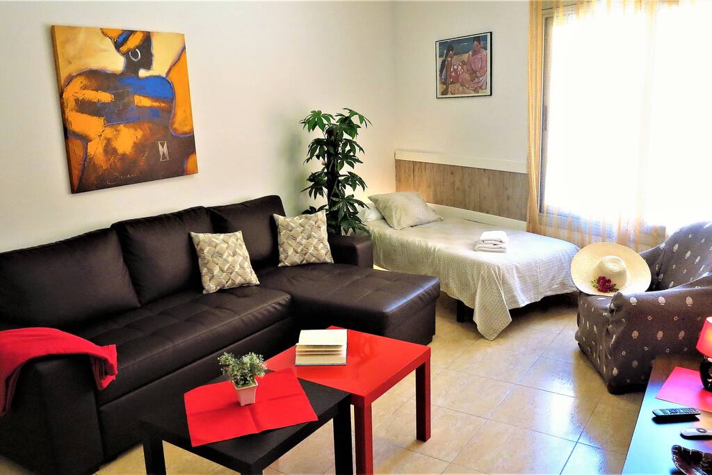 sofa-daybed and 1 single bed.