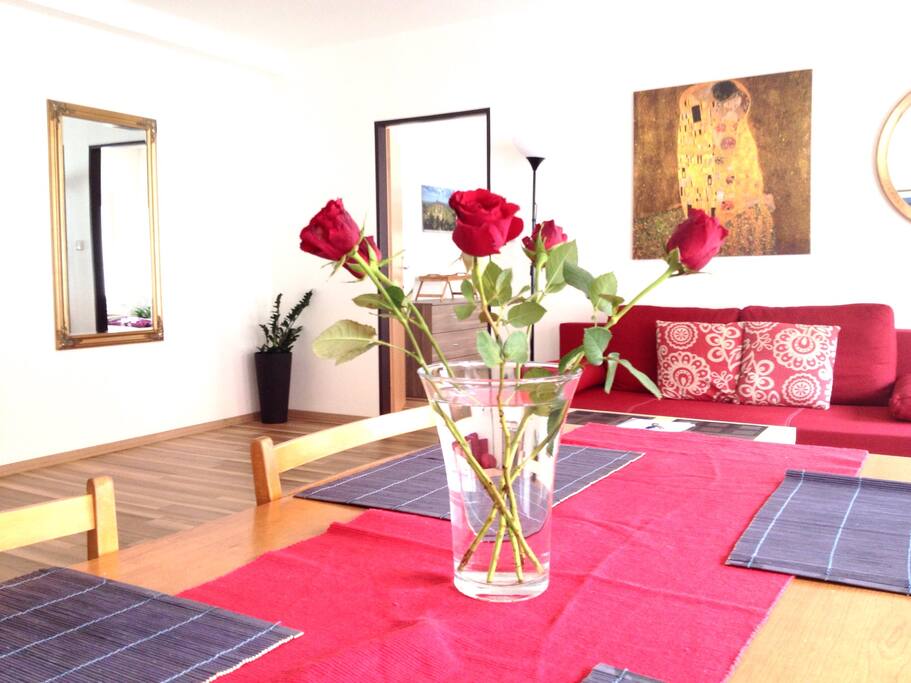 The two bedrooms flat with pretty big kitchen/living room is situated right in the centre of Prague - on the border of Old Town and New Town.