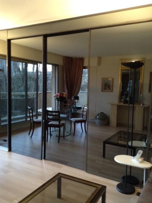 cloison séparation en miroir
