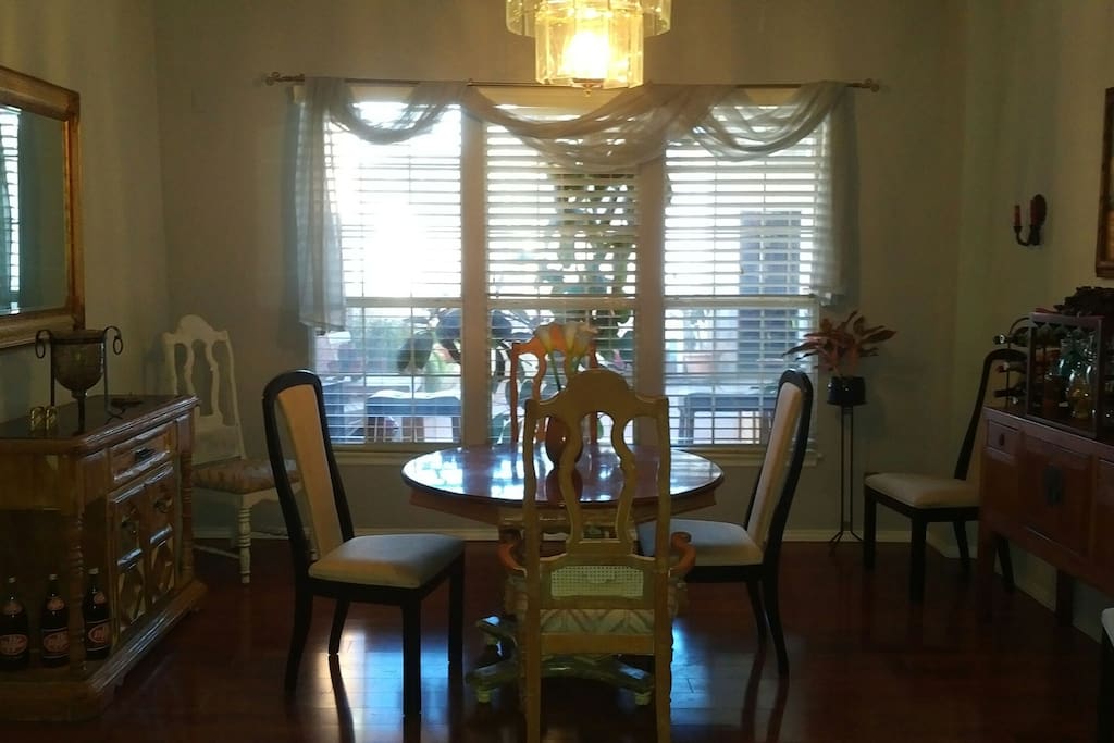 Dining room with wine or can set-up full bar.