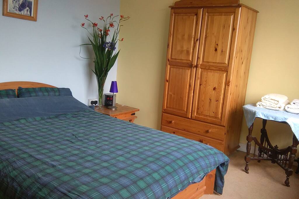 Garden View is a carpeted bedroom with a solid hard comfortable bed, you will sleep like a baby